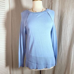 Neiman Marcus Sweaters Size XS Women’s Modern Abstract Light Blue Sweater